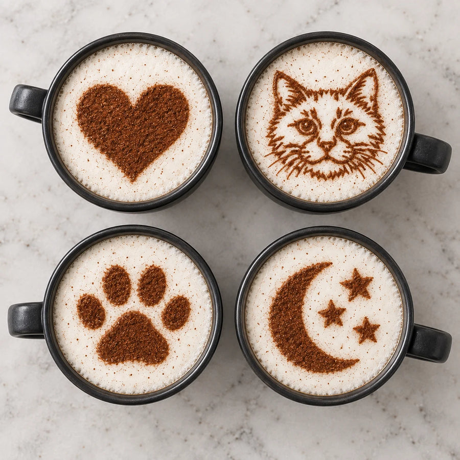 Tek dokunuşla latte sanatı.